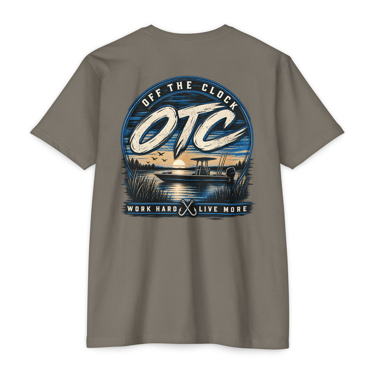 OTC 'Off The Clock' Lake T-Shirt — Work Hard Live More Graphic Tee