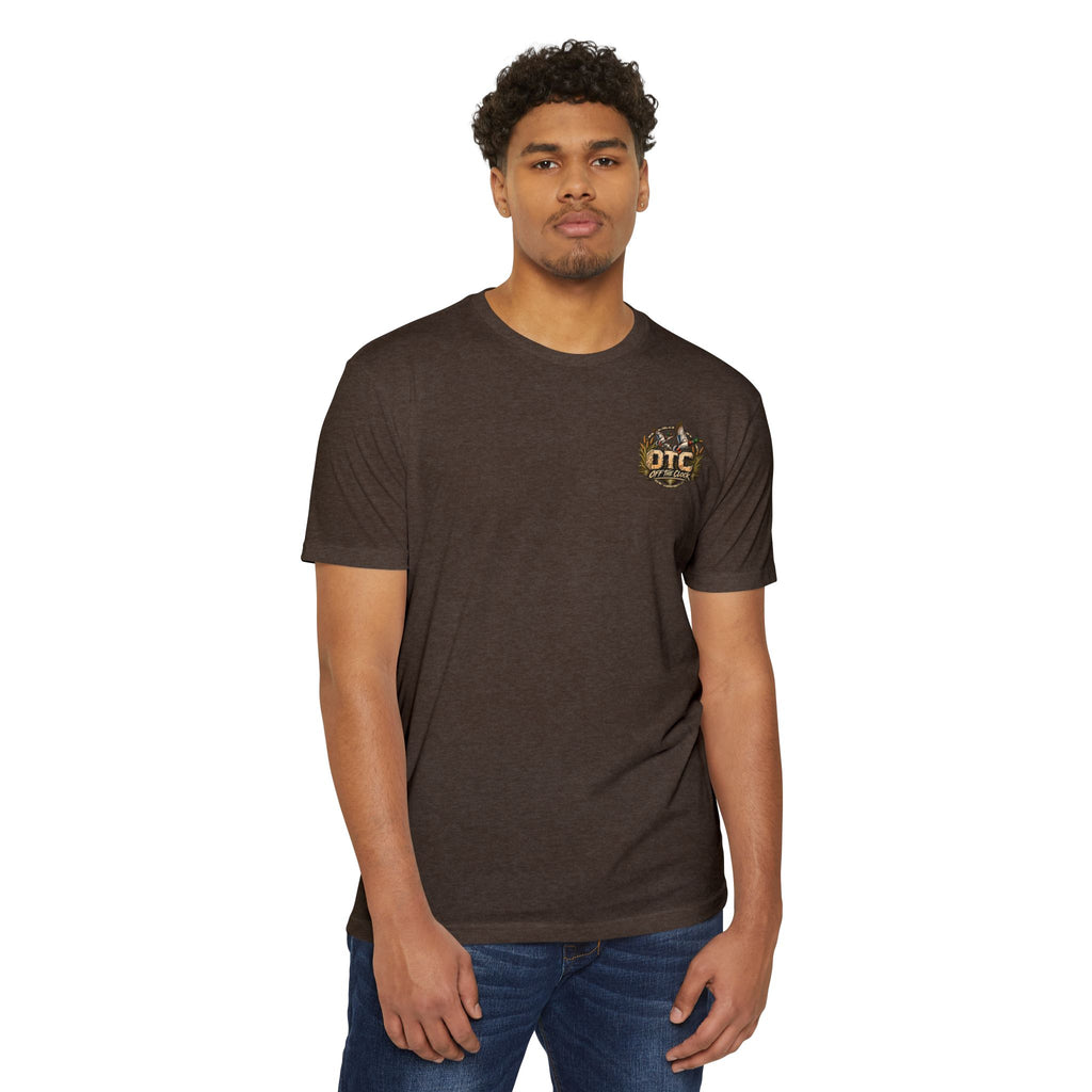 Off The Clock T-Shirt — 'Work Hard Live More' Duck Marsh Sunset Tee
