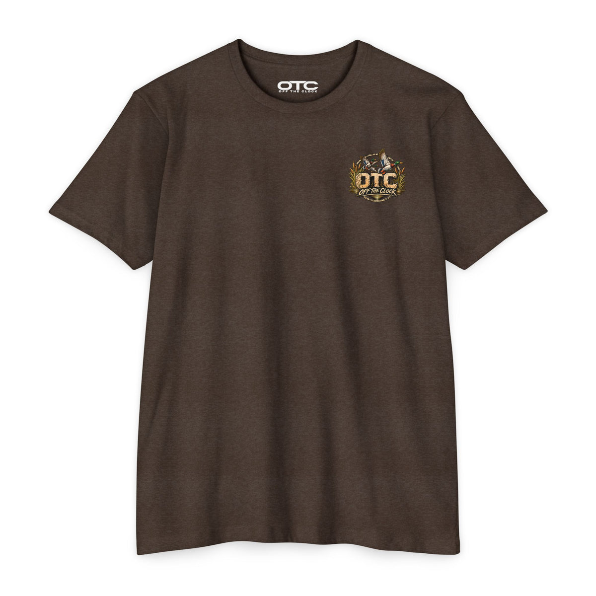 Off The Clock T-Shirt — 'Work Hard Live More' Duck Marsh Sunset Tee