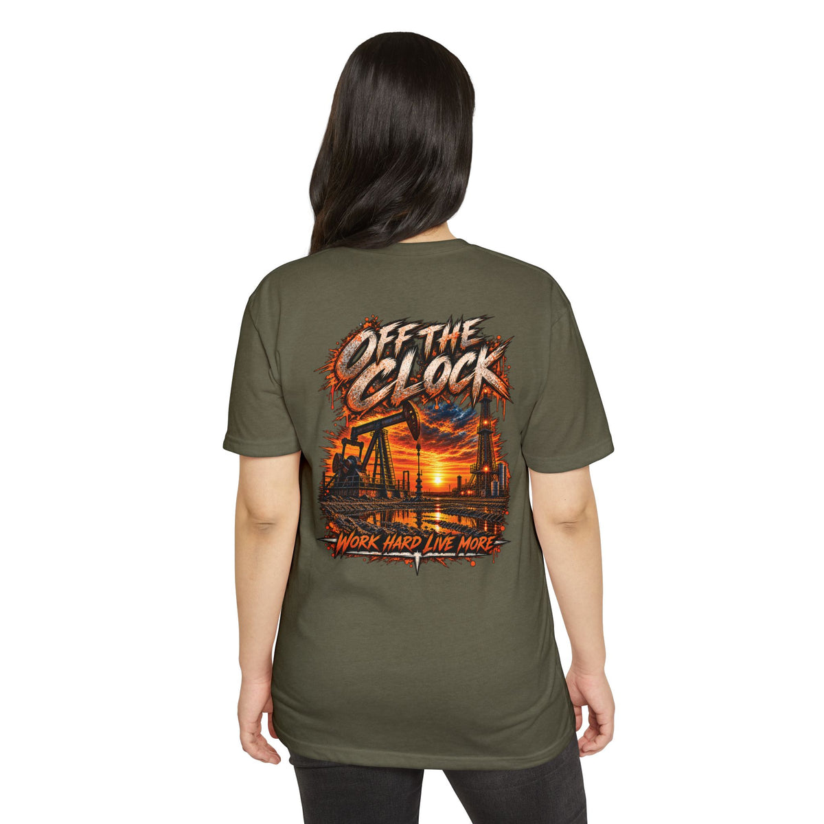 Oilfield 'Off the Clock' Graphic T-Shirt — Work Hard Live More