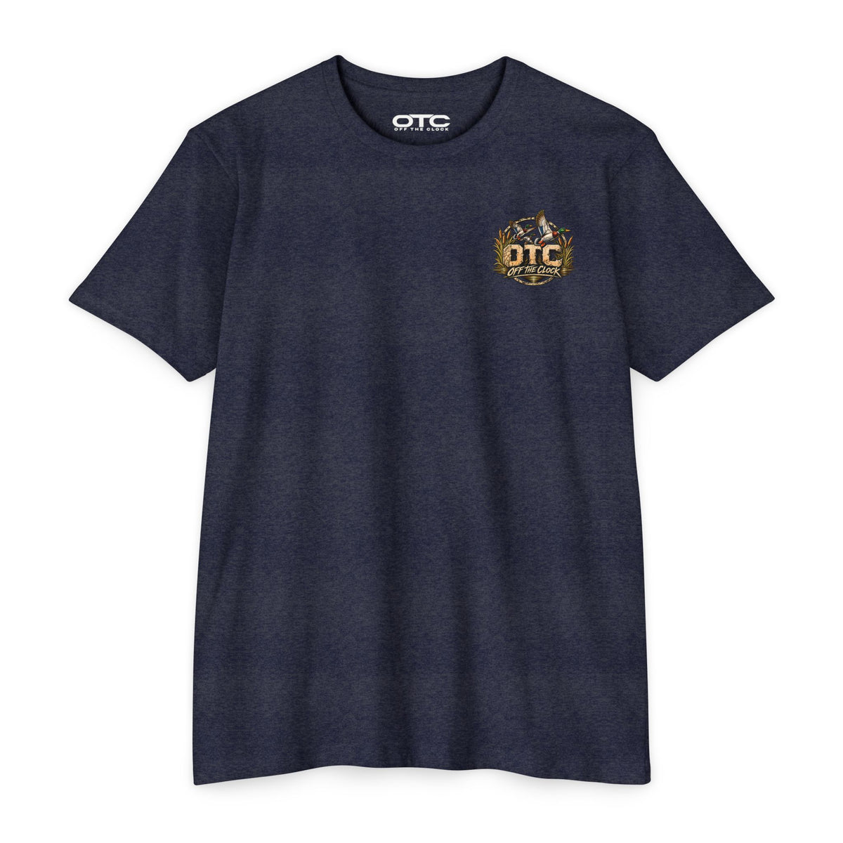 Off The Clock T-Shirt — 'Work Hard Live More' Duck Marsh Sunset Tee