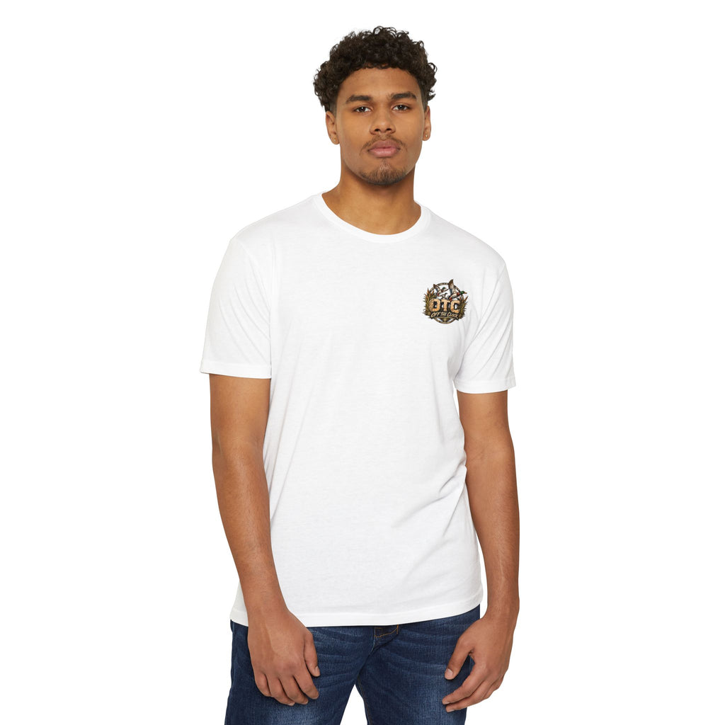 Off The Clock T-Shirt — 'Work Hard Live More' Duck Marsh Sunset Tee